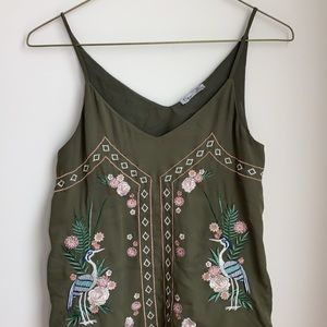 Boutique embroidered tank top